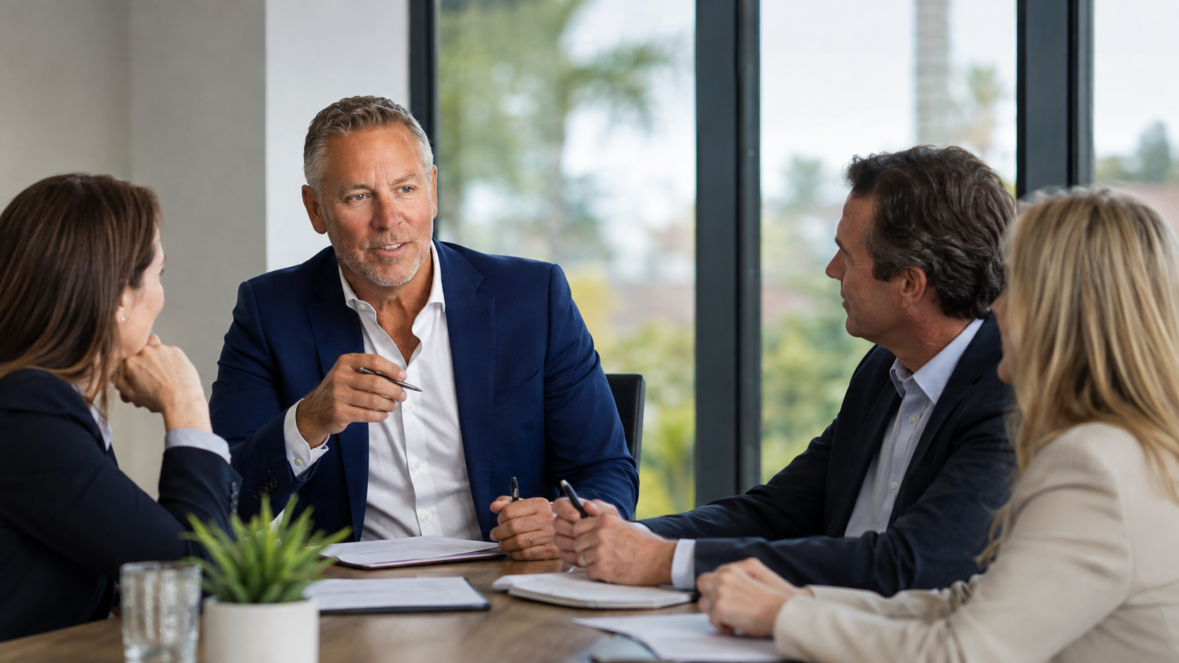 Mark Powers leading an executive marketing strategy discussion